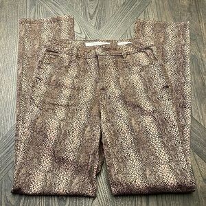 Jones New York Brown Snakeskin Pants Size 4
